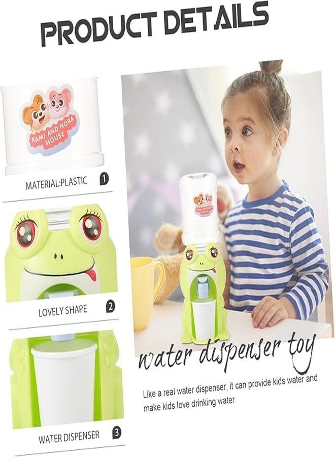 MANVI Water Dispenser for Kids, Cartoon Character Drinking Fountain Pumps Water Juice, Tea, Milk Water Dispenser Toy for Kids (Frog) - Image 3